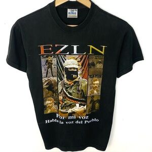 Vintage EZLN Zapatista Army of National Liberation Mexican Militants T Shirt XL